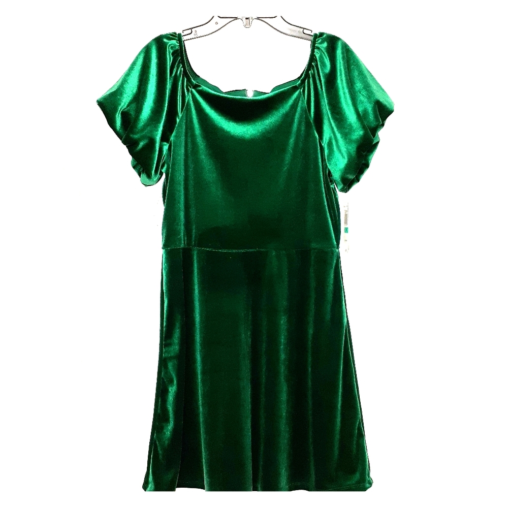 Green suede dress GB girls